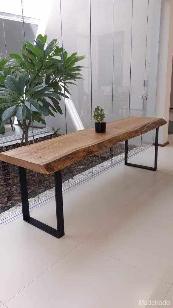 Aparador Yamí - 160x65x80 - Bordas orgânicas - Pés de Ferro Tubular - Image 2