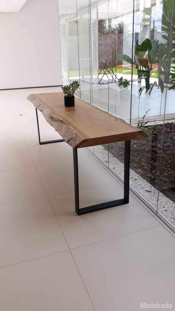 Aparador Yamí - 160x65x80 - Bordas orgânicas - Pés de Ferro Tubular - Image 3