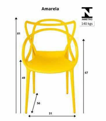 Cadeira Allegra em Polipropileno Amarela - Image 4