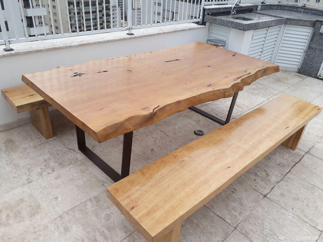 Conjunto de Jantar Kocioto- Mesa de Jantar 240x100 + 2 Bancos 240x40 - Coleção Clássica - Image 3