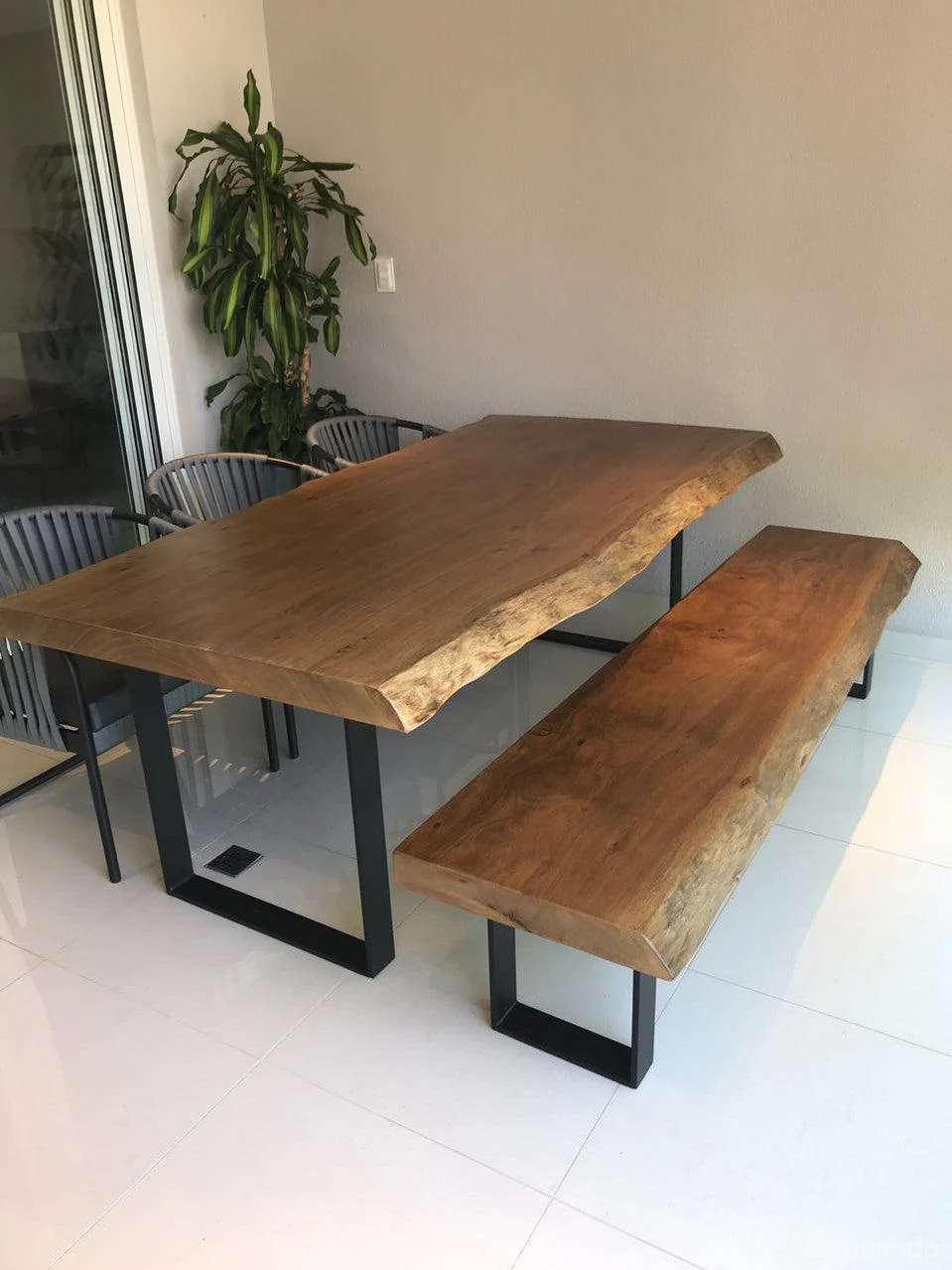 Conjunto de Jantar Ruminol- Mesa de Jantar 220x90 + Banco 220x40 - Coleção Clássica - Image 2