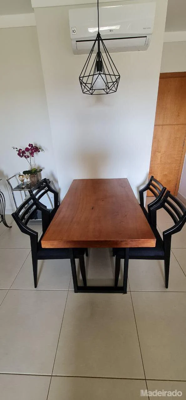 Mesa de Jantar - 160x80 - para 4 a 6 lugares - Coleção Industrial - Image 2
