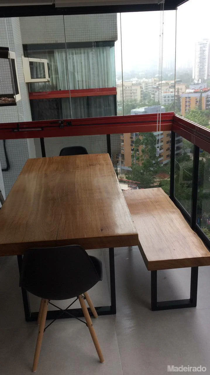 Mesa de Jantar - 160x80 - para 4 a 6 lugares - Coleção Industrial - Image 2