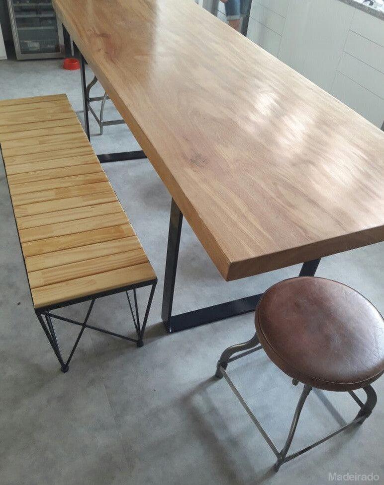 Mesa de Jantar - 180x80 - para 6 a 8 lugares - Coleção Industrial