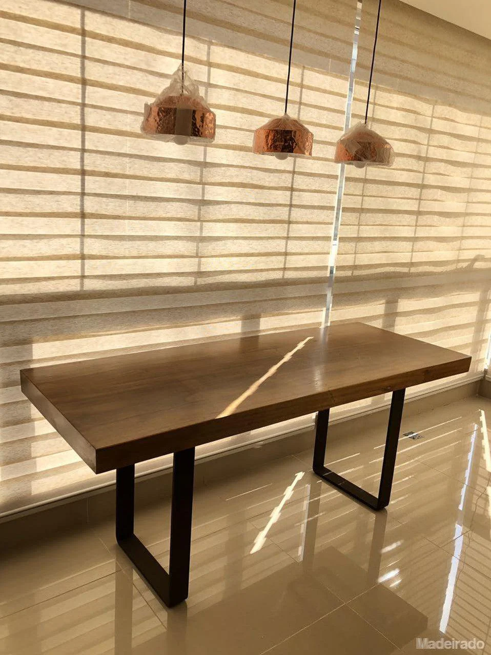 Mesa de Jantar - 180x80 - para 6 a 8 lugares - Coleção Industrial