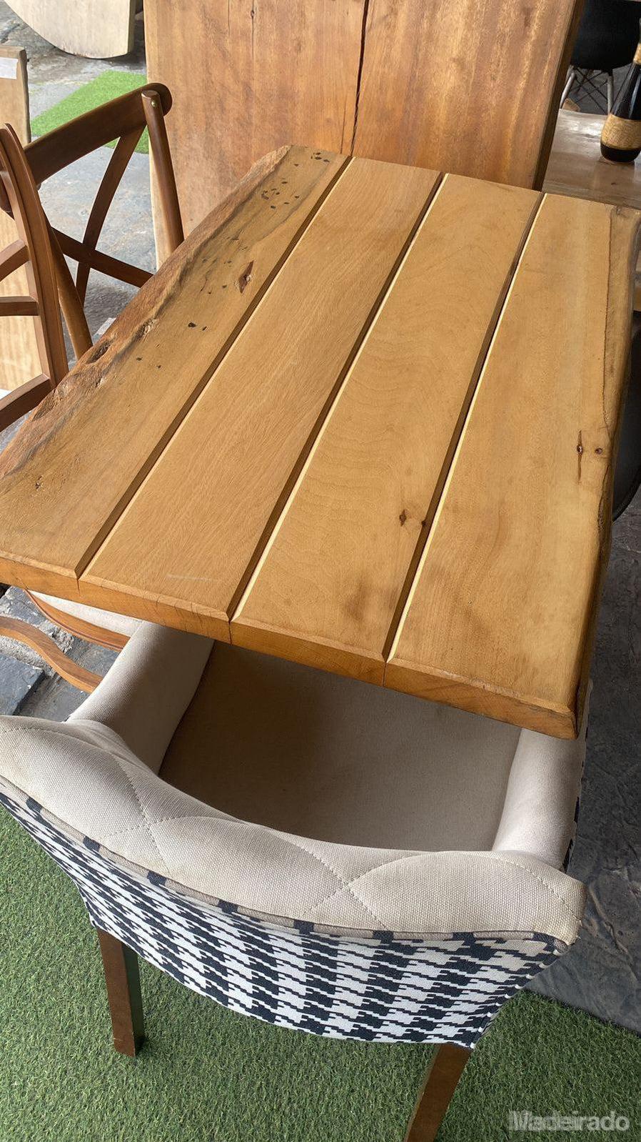 MESA RUSTICA DE MADEIRA MACIÇA  117X72 - Image 2