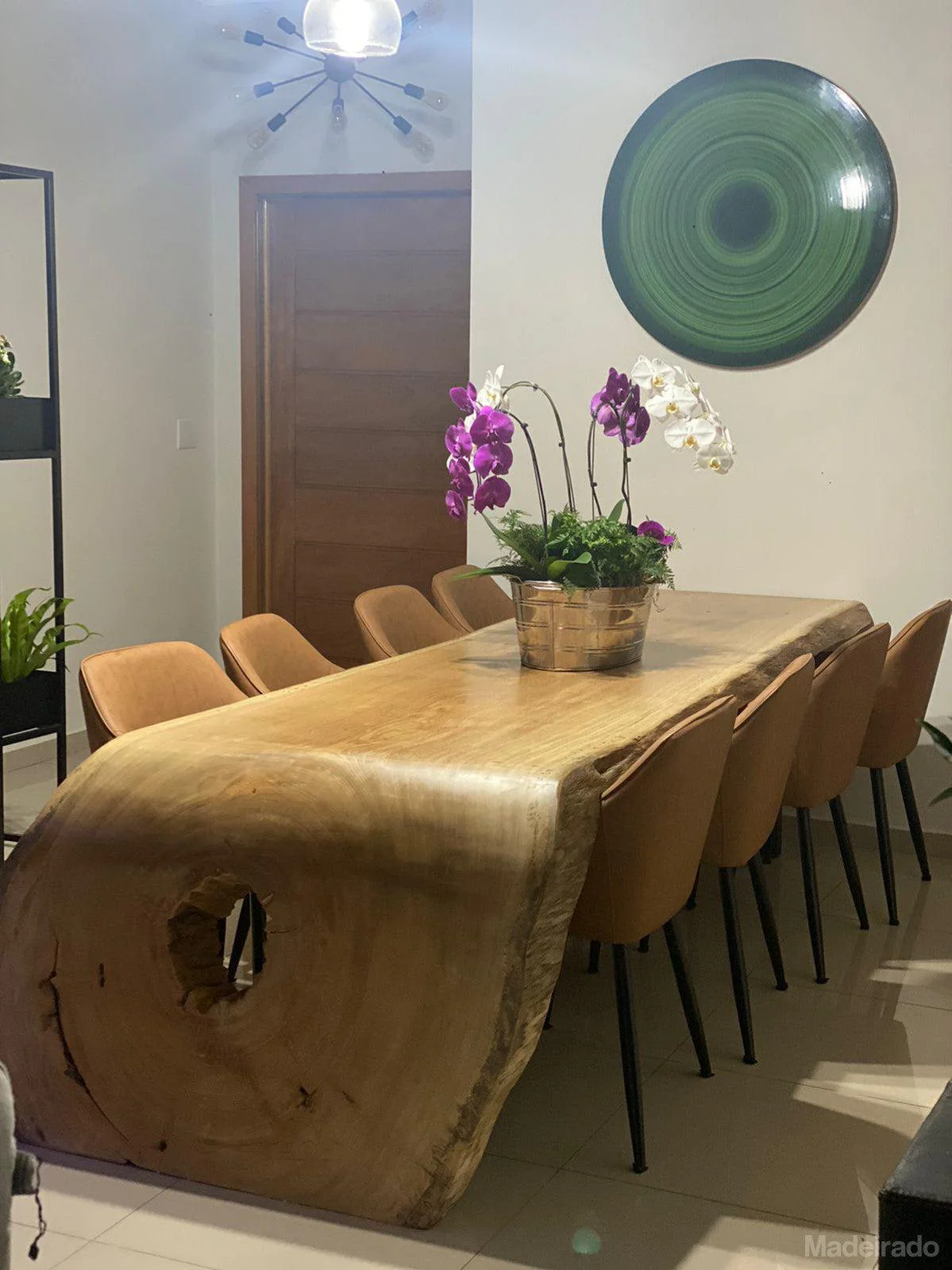 Mesa Cascata de Madeira Rustica - 250x90 - 9 lugares