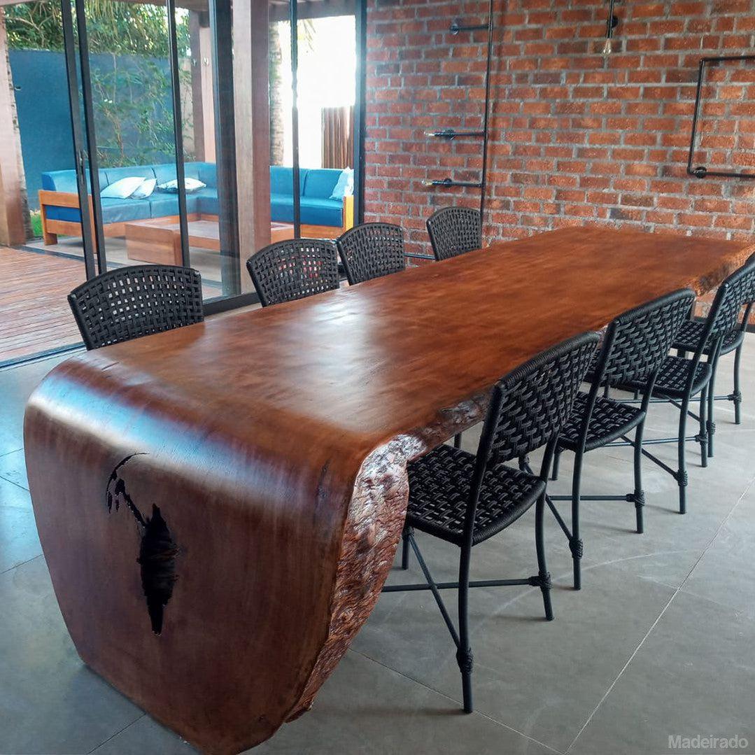 Mesa Curva Cascata - 400x100 - 12 a 13 lugares