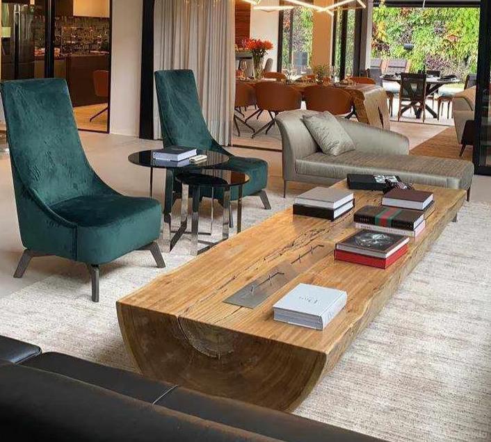 Mesa de Centro Bercandar com Lareira - 300x70