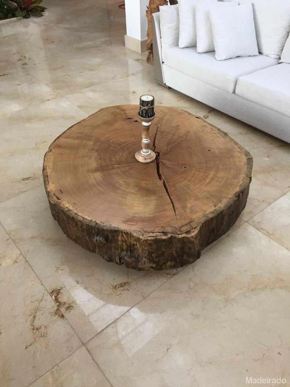 Mesa de Centro Eçaí - 110X110 - Modelo Bolacha