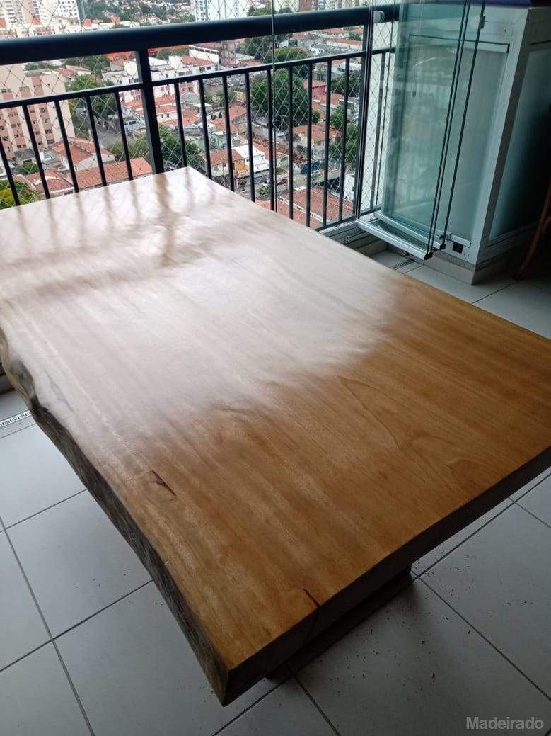 Mesa de Jantar Aracê 180x90 com bordas orgânicas e pés de ferro tubular - Varandas Encantadoras - Image 3