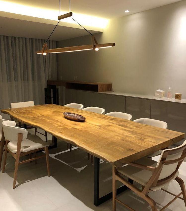 Mesa de Jantar Caapuã 280x100 com Bordas Invertidas e pés de ferro tubular - 10 a 12 lugares - Image 2