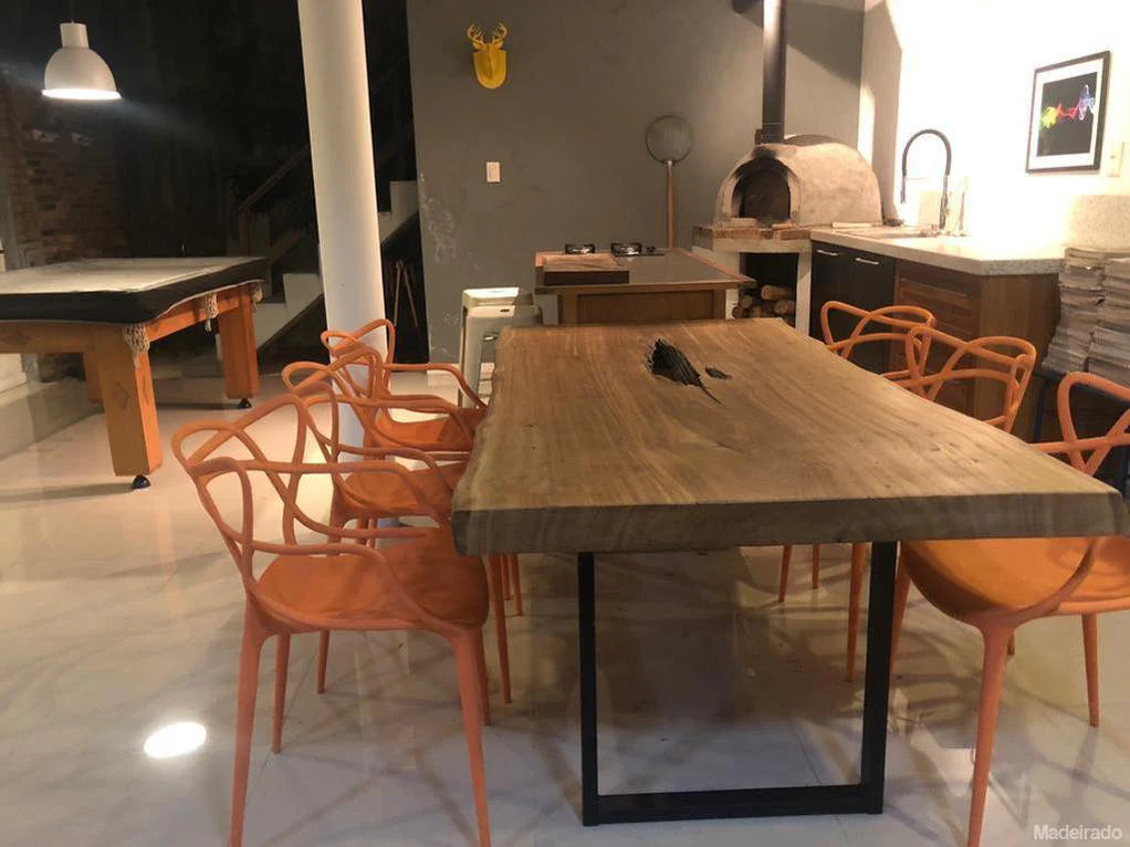 Mesa de Jantar Macaúba de Madeira Pequiá 230x100 - 8 lugares - Image 3