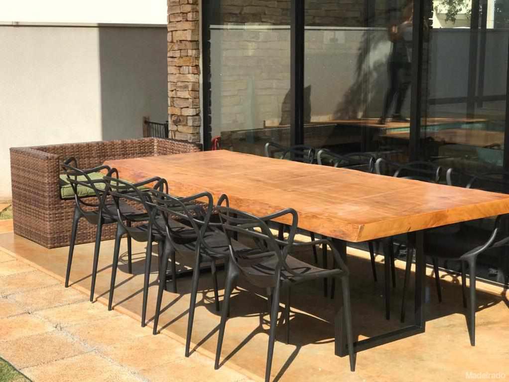 Mesa de Jantar Madeira Maciça - Maguari - 280x100 - 10 ou 12 Lugares