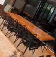 Mesa de Jantar Madeira Maciça - Maguari - 280x100 - 10 ou 12 Lugares - Image 2