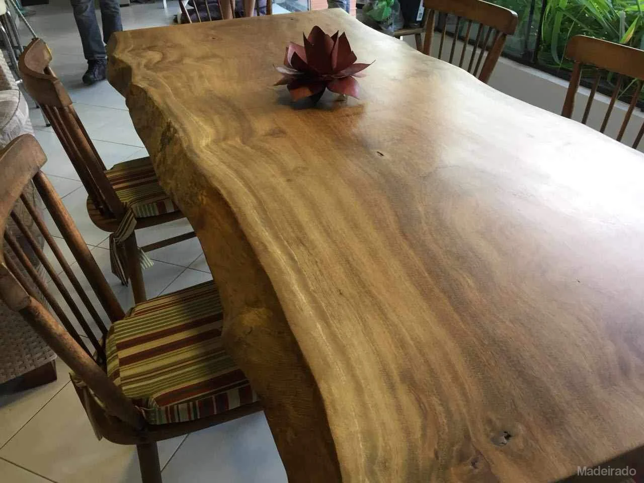 Mesa rustica de Jantar Mawé em Madeira Maciça Pequiá 6 lugares - (180x80) - Image 3