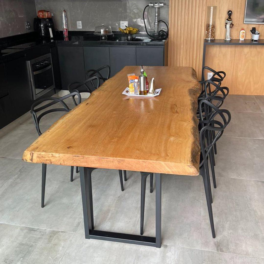Mesa de Jantar Rústica 180x90 - Até 06 Lugares com Bordas Orgânicas - Image 3