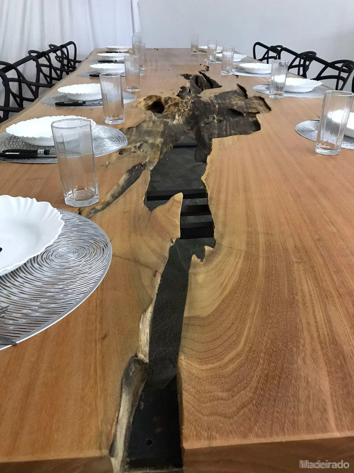 Mesa de Jantar em Madeira Rustica - 400x130 - 12 à 14 Lugares - Cód: 33145 MegaLive - Image 3