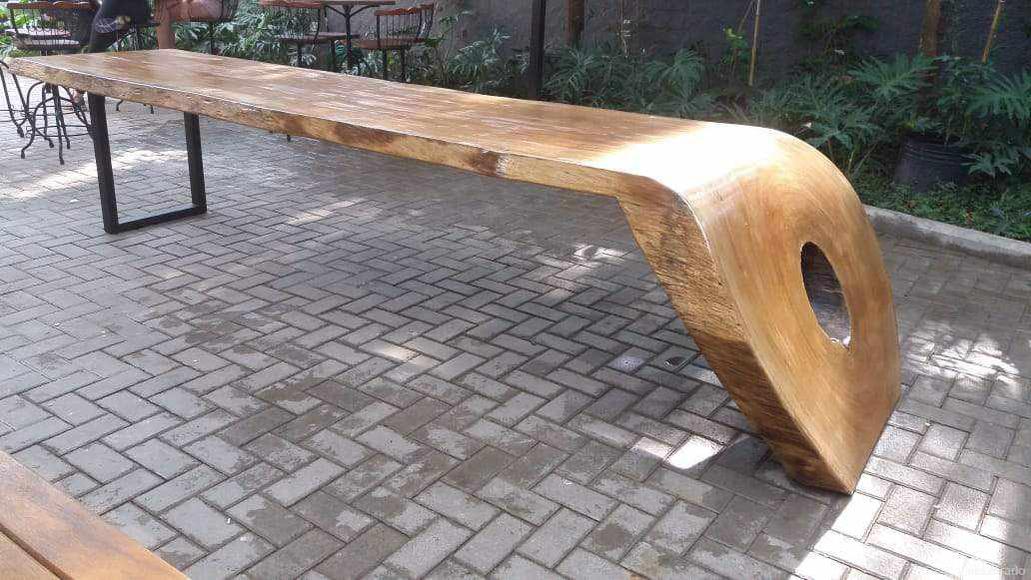 Mesa de Jantar Rústica em Madeira Maciça - 9 lugares - 280x90 - Cód: MCT02 - Image 3