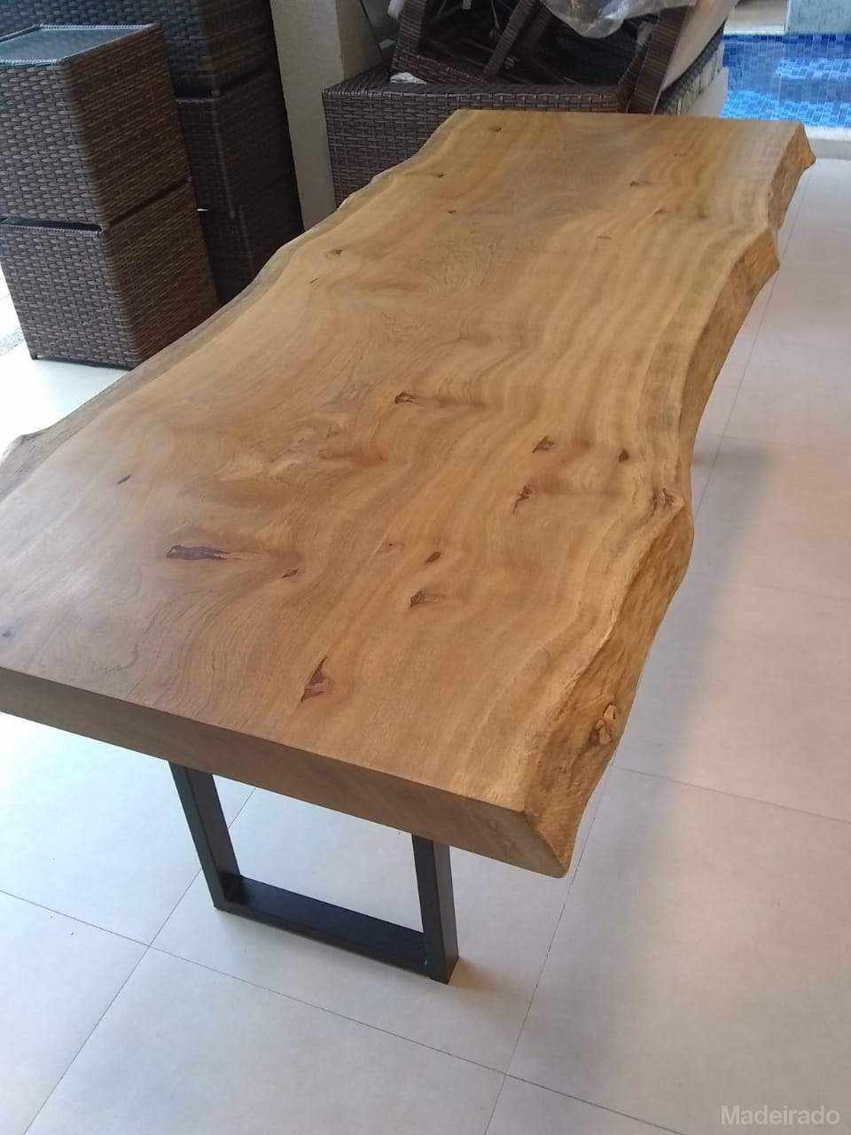 Mesa Rustica de Jantar Andirá 200x80 prancha em madeira com bordas orgânicas - Image 2