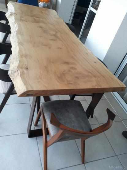 Mesa Rustica de Jantar Andirá 200x80 prancha em madeira com bordas orgânicas - Image 3