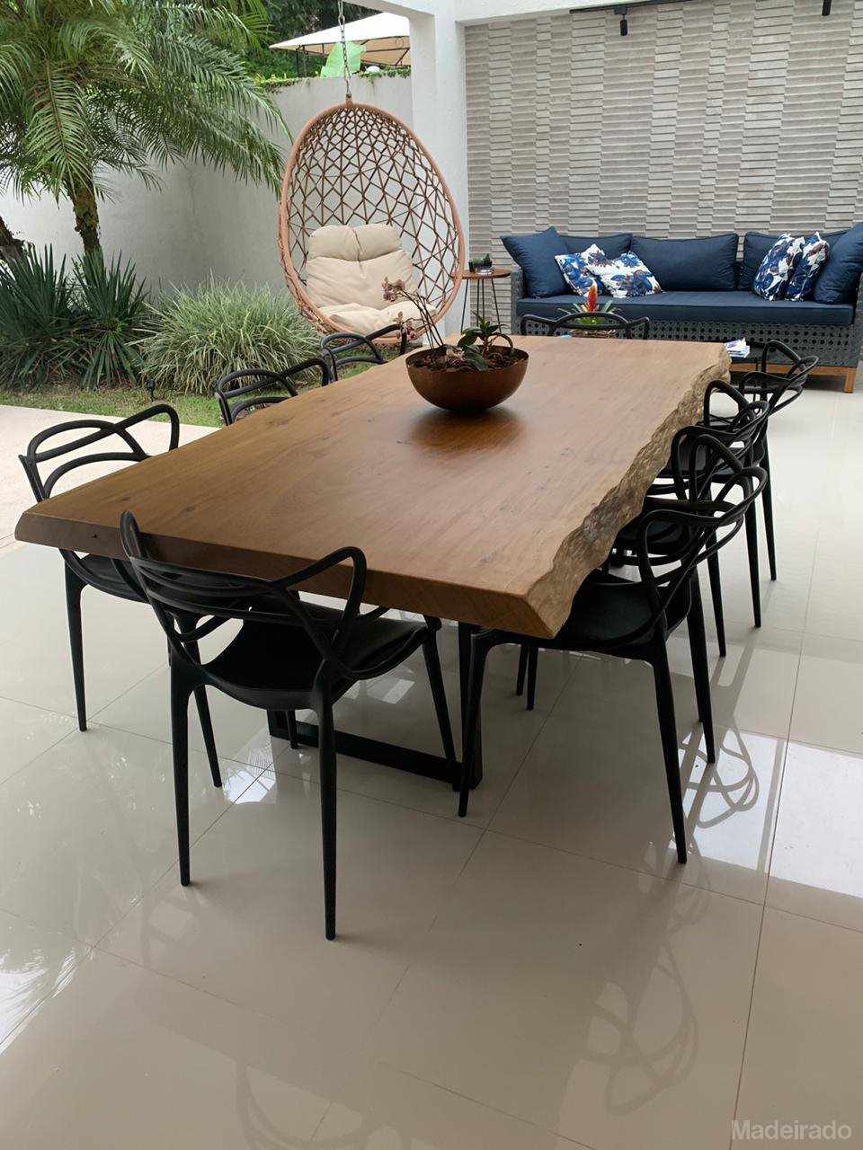 Mesa Rústica de Jantar Guará- 220x110 Com Bordas Orgânicas Trabalhadas (6 a 8 lugares) - Image 3