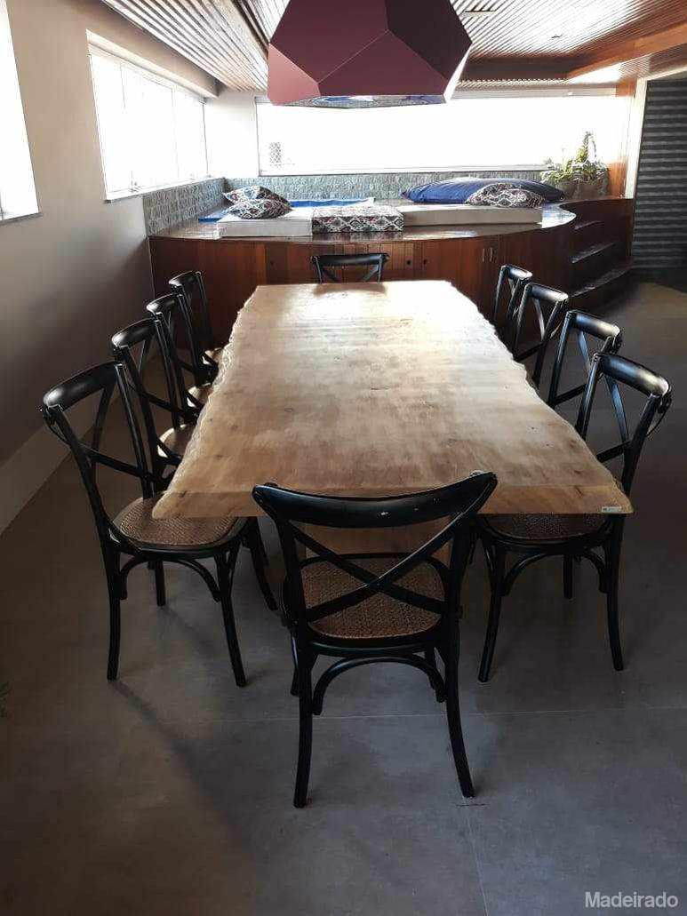 Mesa de Madeira Rustica Erechim - 350x100